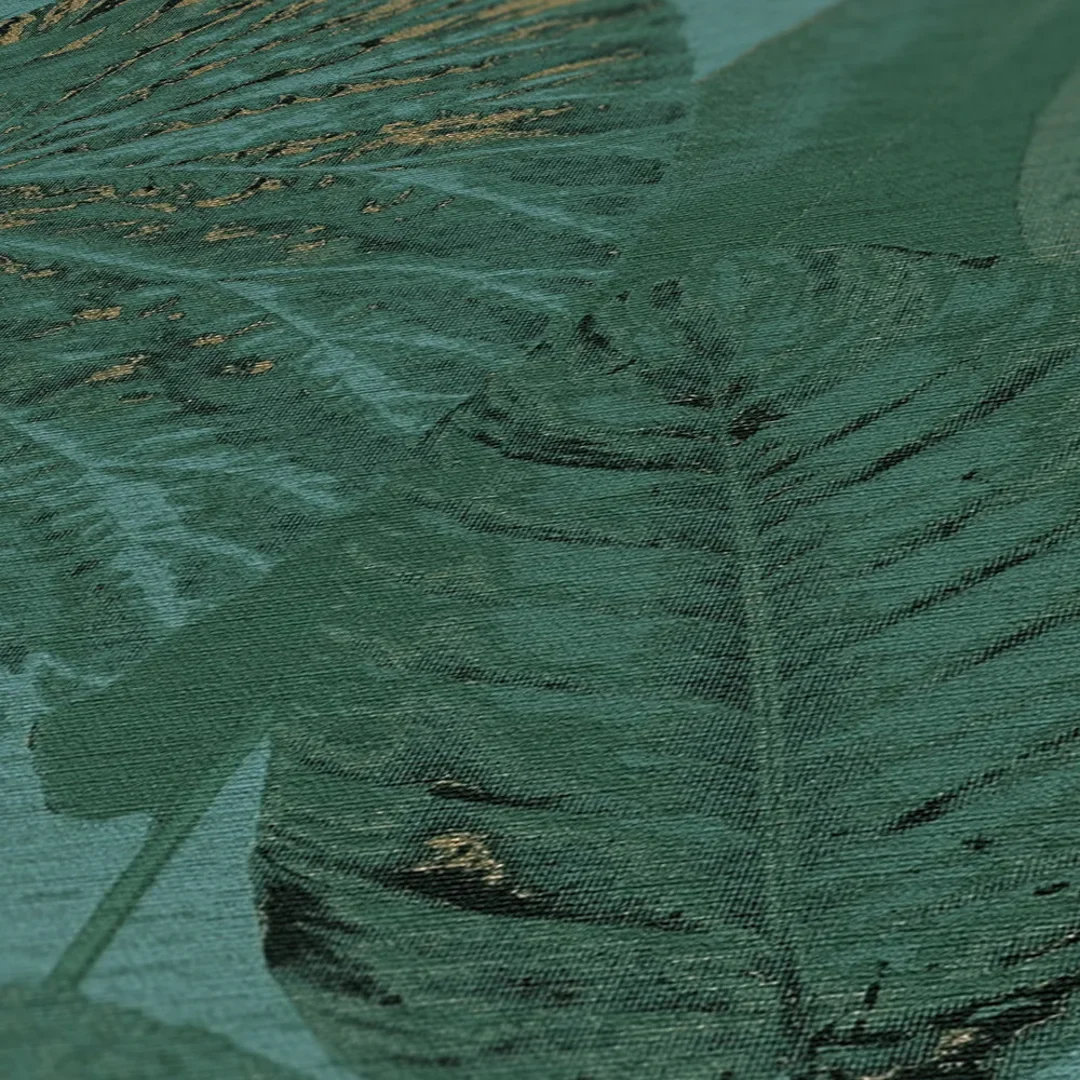 Exotic Oasis Wallpaper in Teal - Image 3