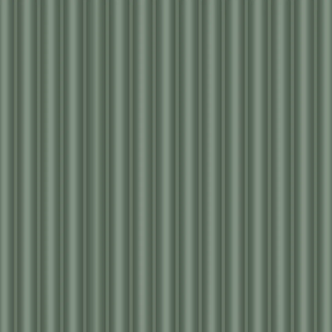 Fluted Panel Wallpaper in Sage Green