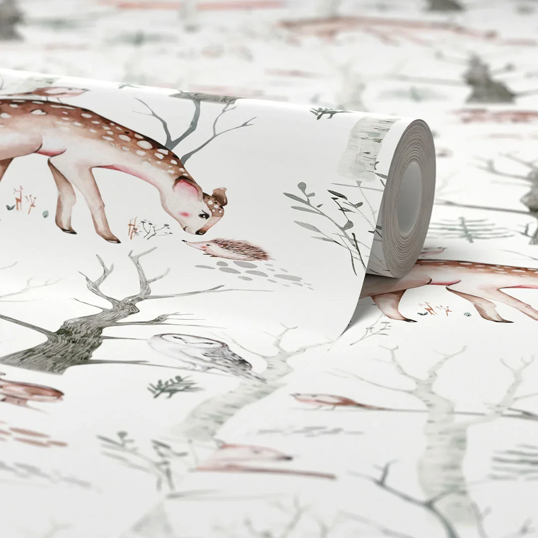 Forest Friends Wallpaper in Earthy Tones - Image 4