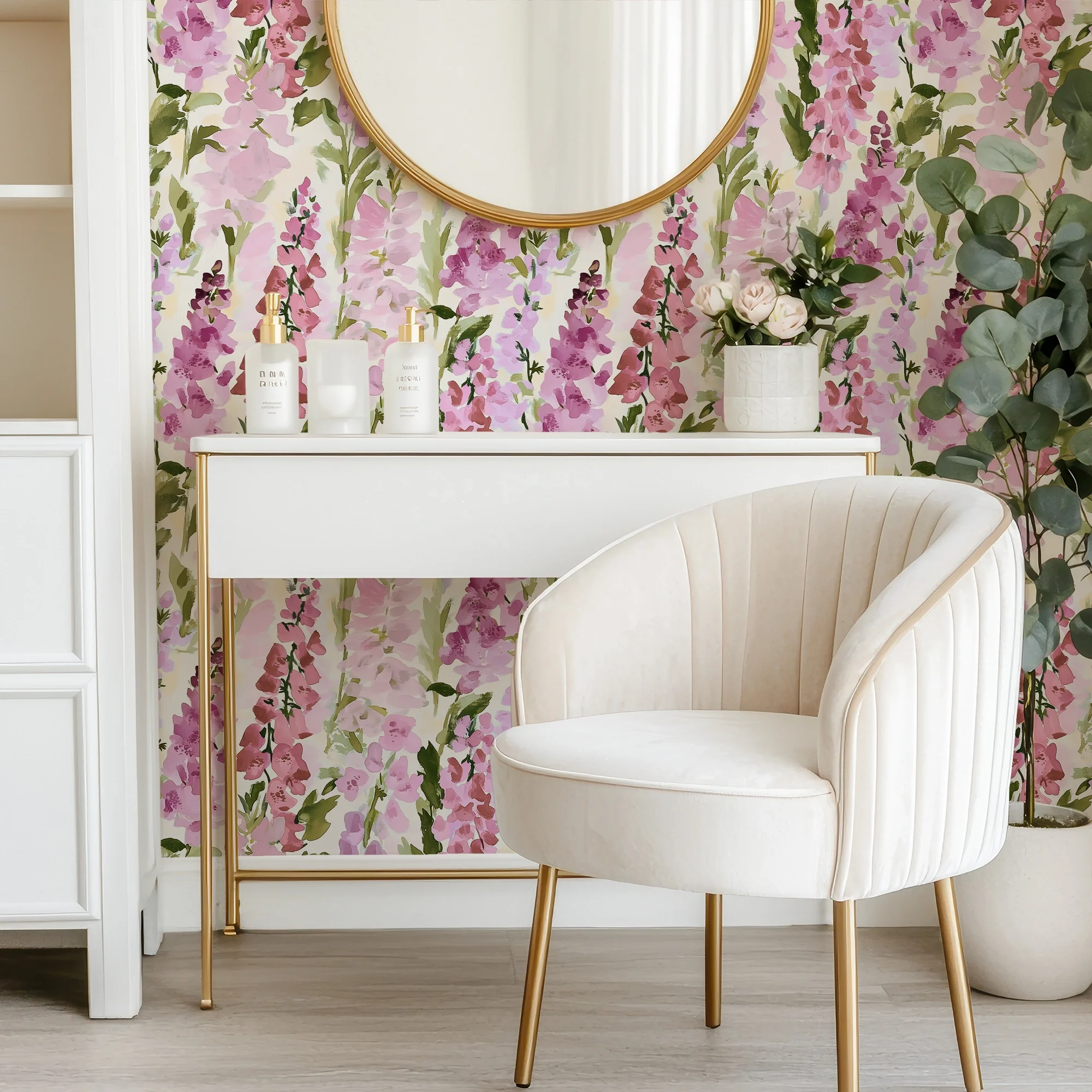 Foxglove Folly Wallpaper in Pinks - Image 2