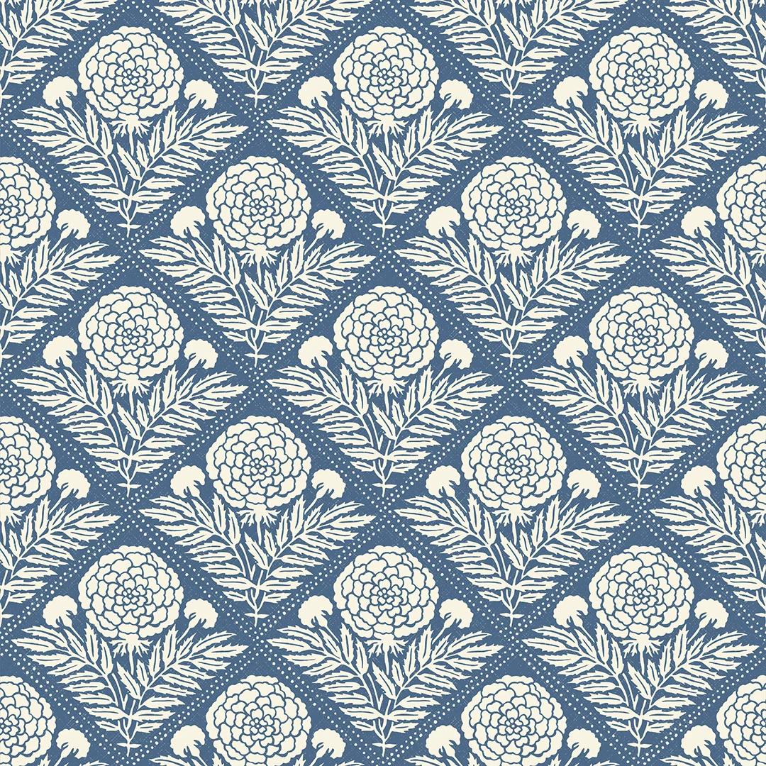 Garden Tapestry Wallpaper in Navy