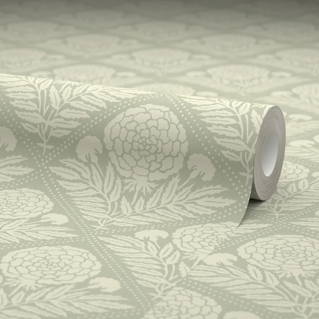 Garden Tapestry Wallpaper in Sage Green - Image 4