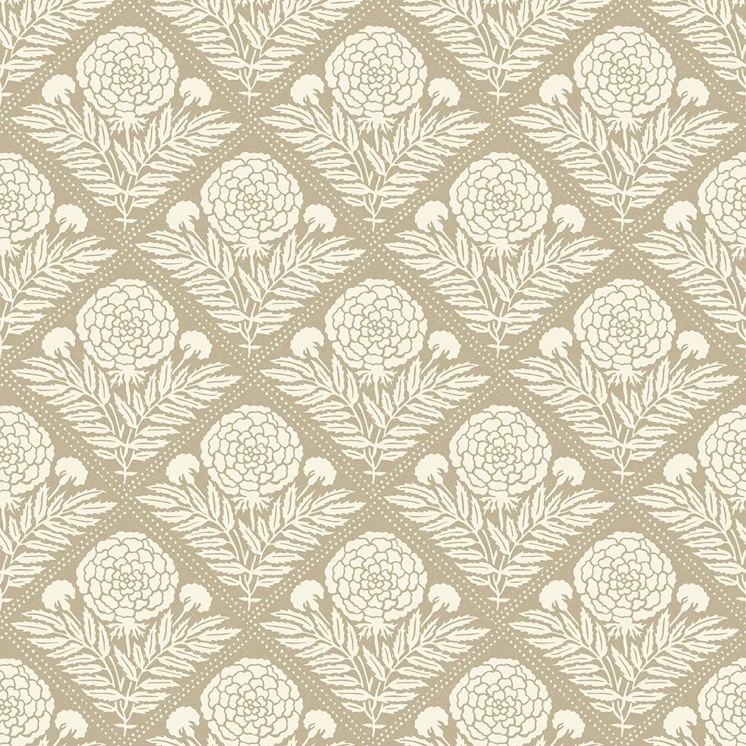 Garden Tapestry Wallpaper in Taupe