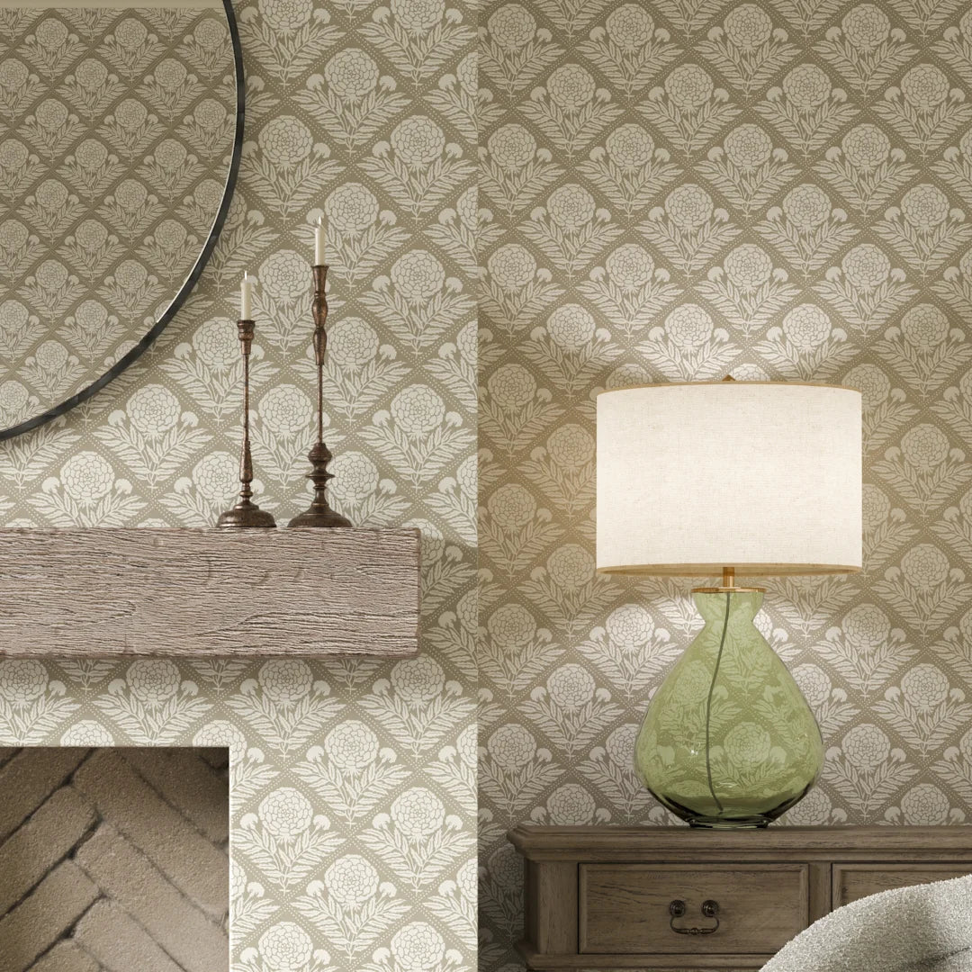 Garden Tapestry Wallpaper in Taupe - Image 3