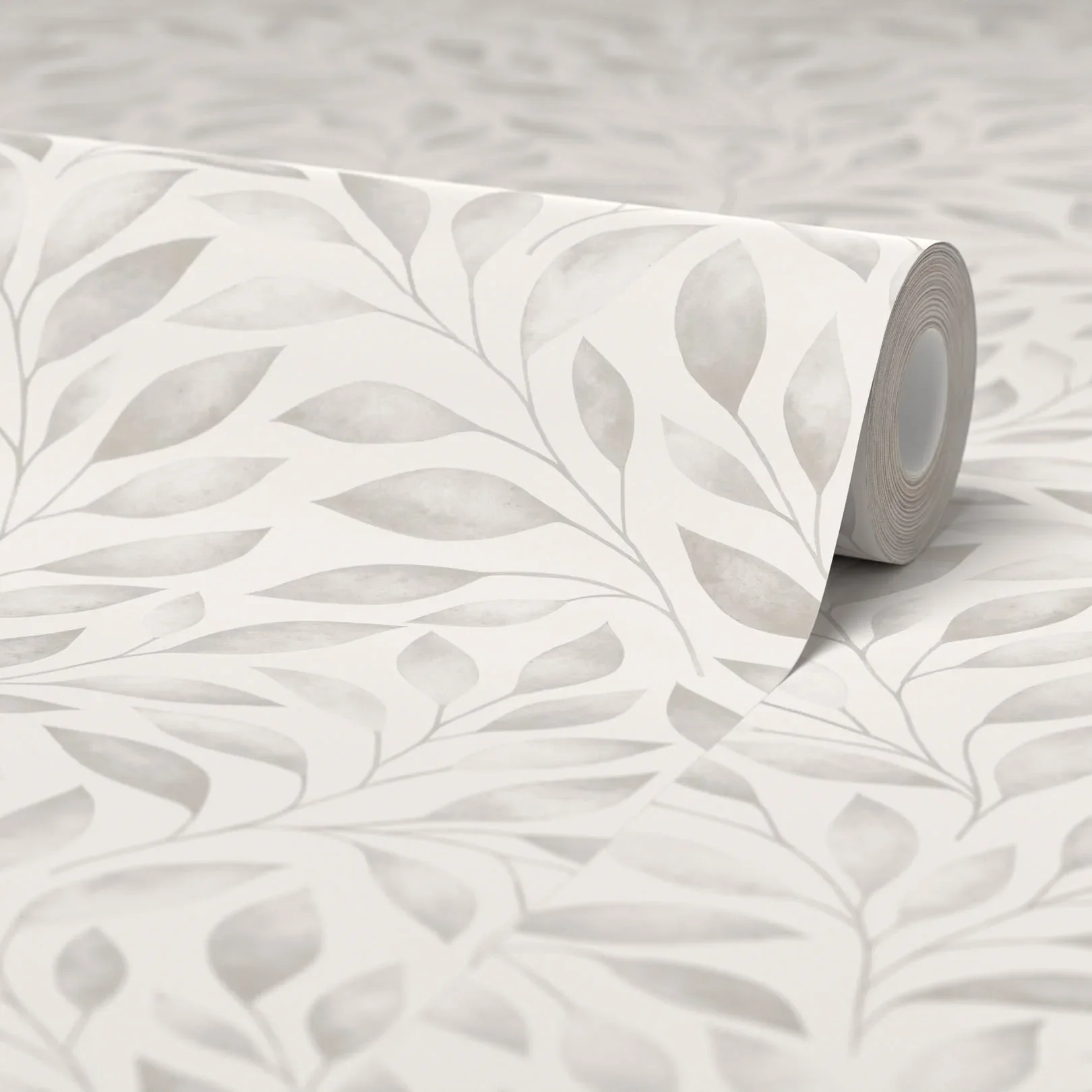 Gentle Vines Wallpaper in Soft Greys - Image 4