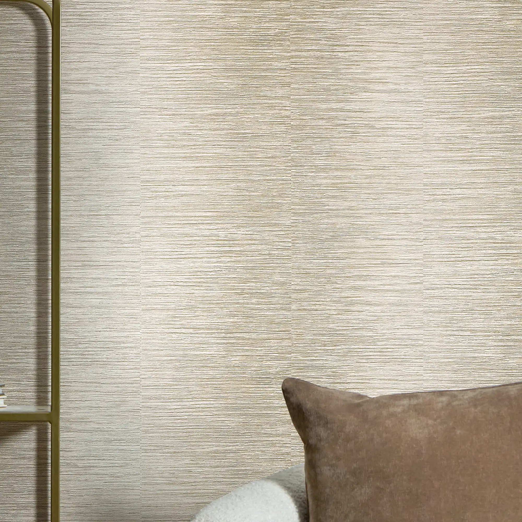 Golden Contours Wallpaper in Beige - Image 2