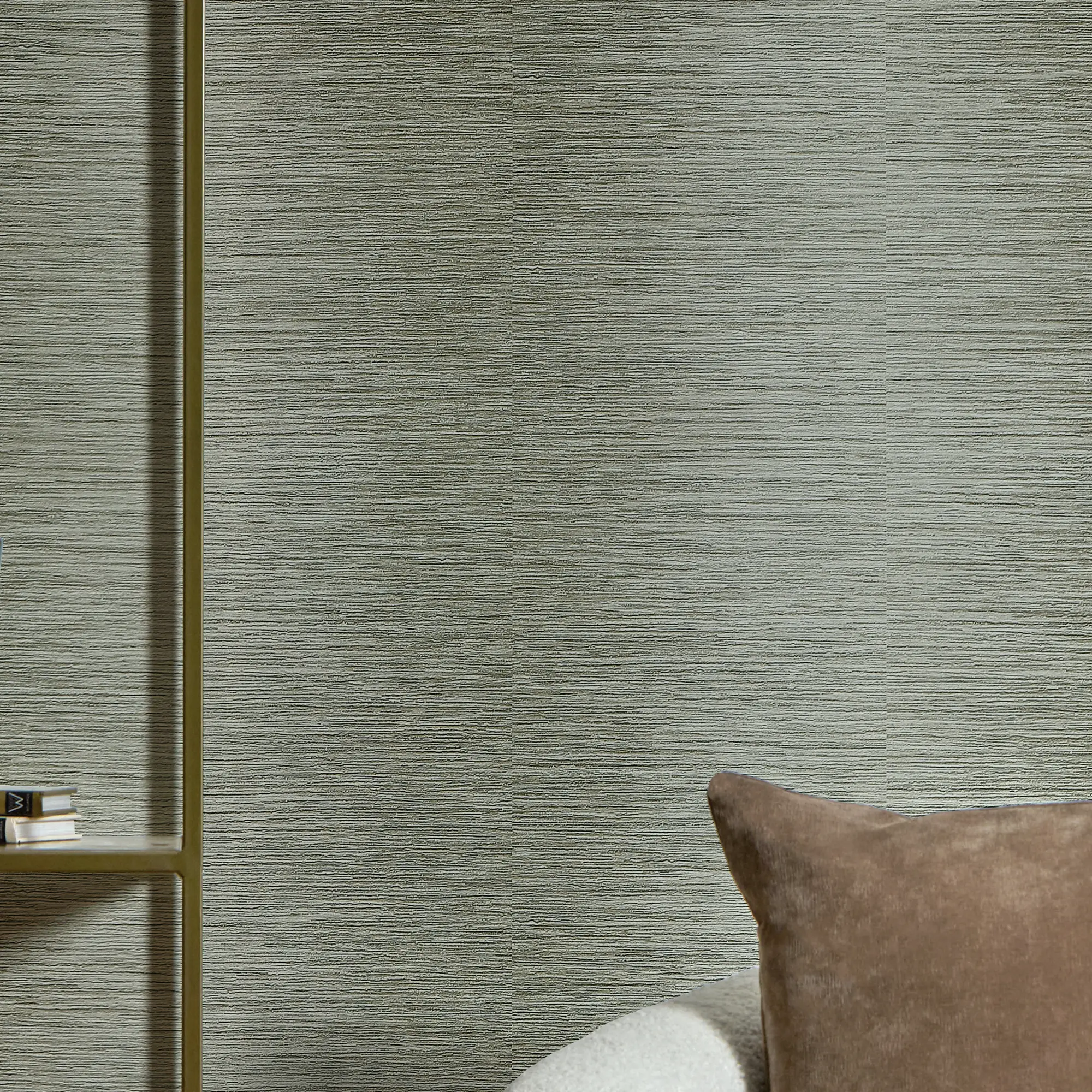 Golden Contours Wallpaper in Sage - Image 3