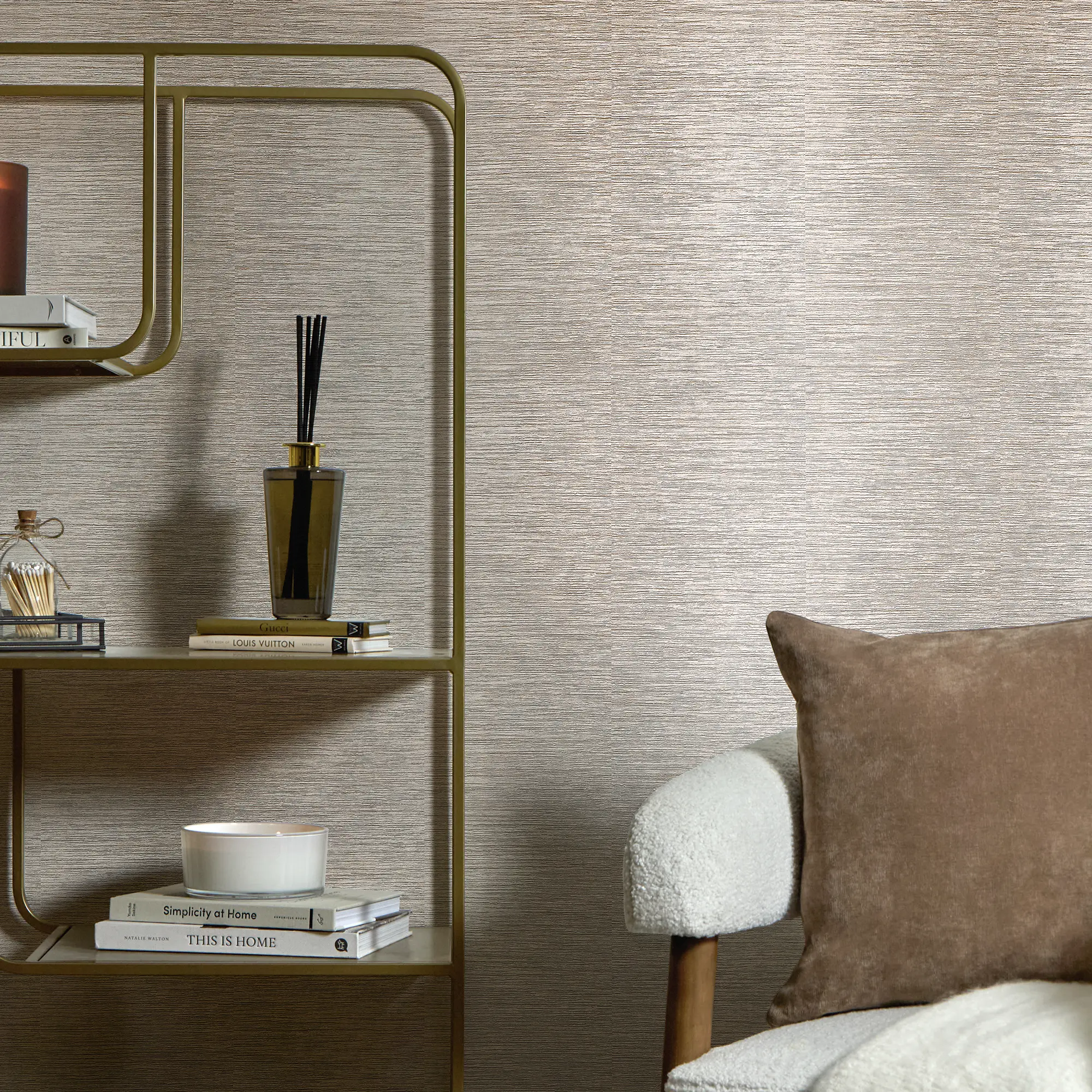 Golden Contours Wallpaper in Sand - Image 2
