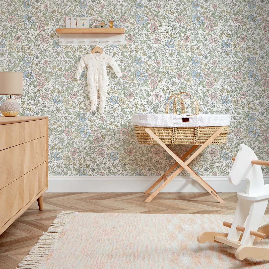 Gorgeous Gardenia Wallpaper in Soft Pastels - Image 2