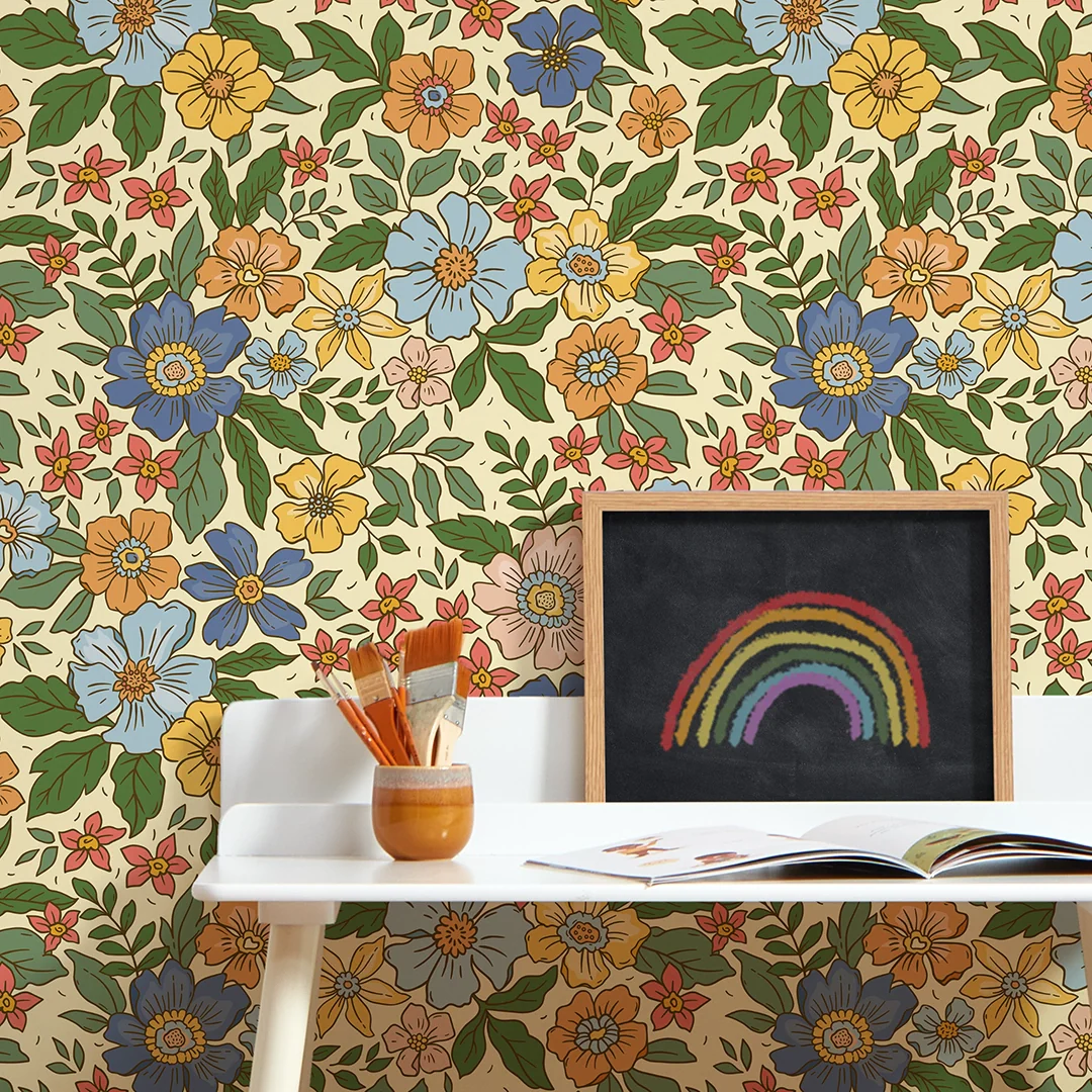 Gorgeous Gardenia Wallpaper in Lemon - Image 3