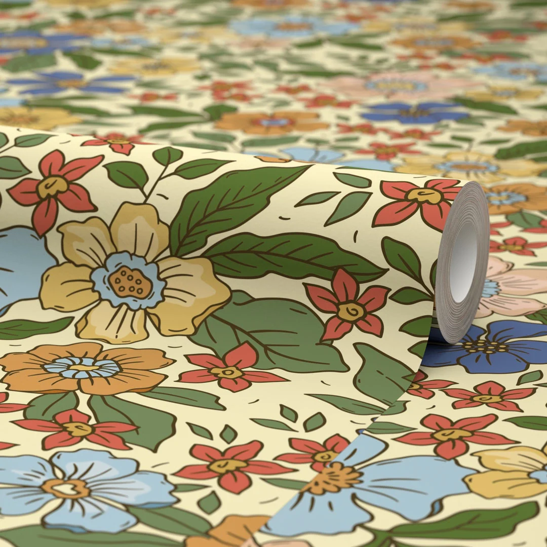 Gorgeous Gardenia Wallpaper in Lemon - Image 4