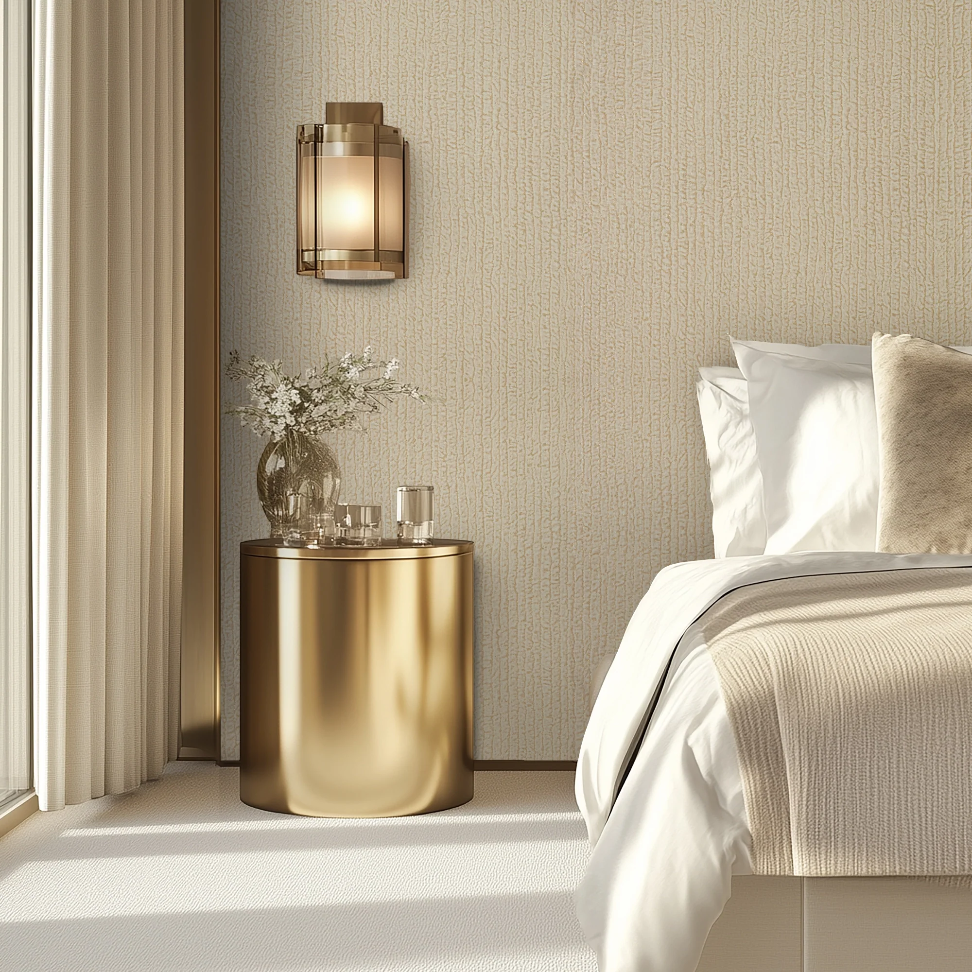 Haptic Metallic Wallpaper in Gold - Image 2