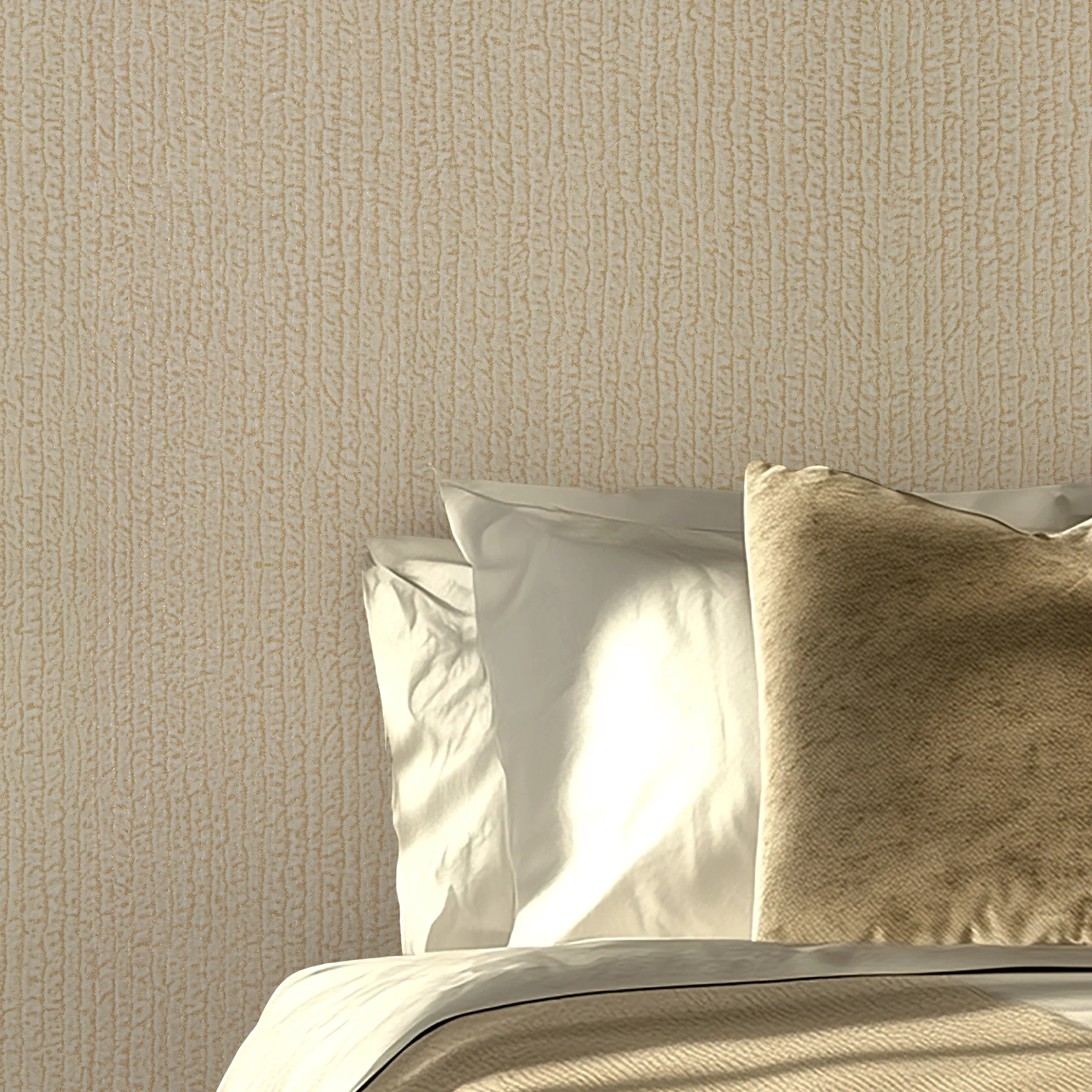 Haptic Metallic Wallpaper in Gold - Image 3