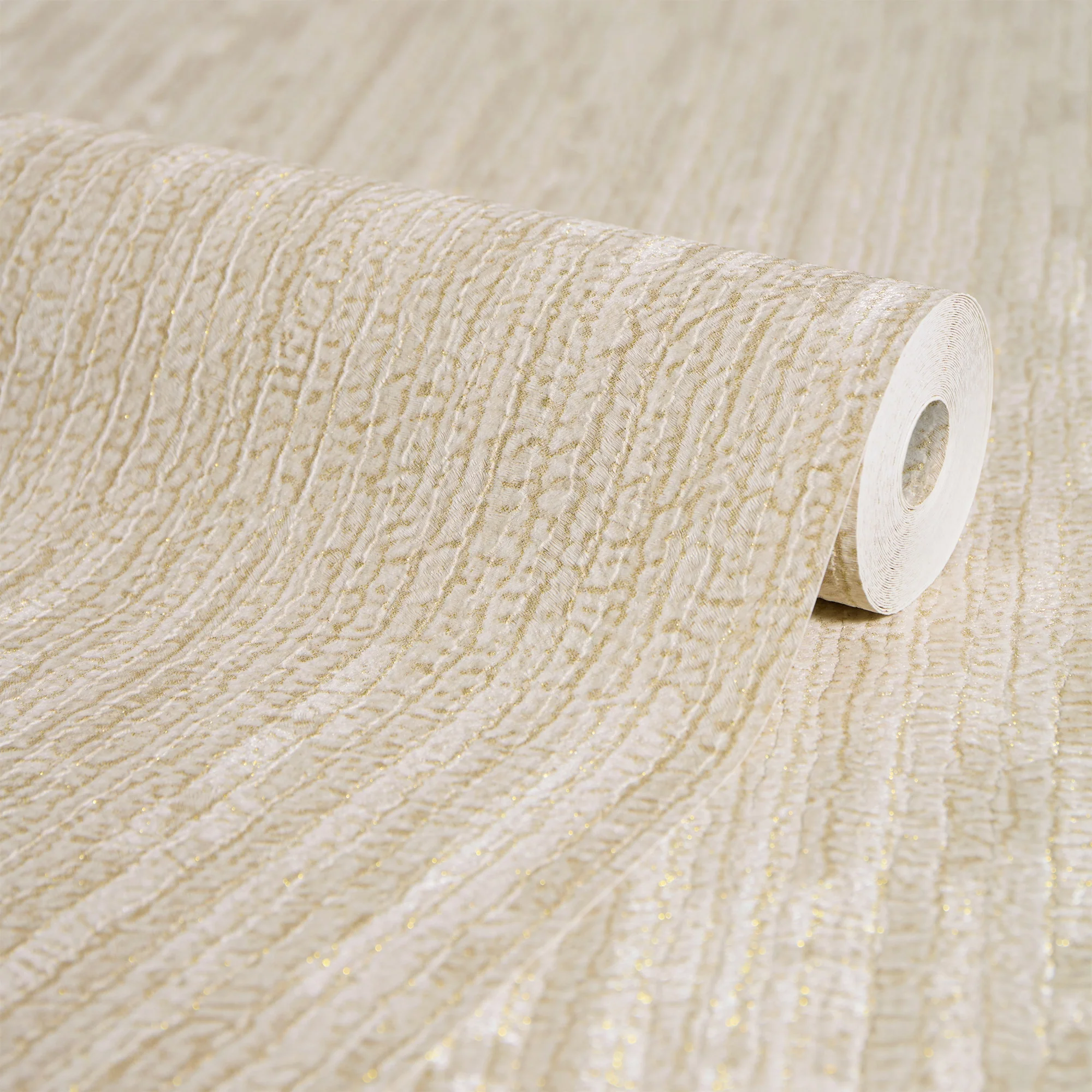 Haptic Metallic Wallpaper in Latte - Image 4