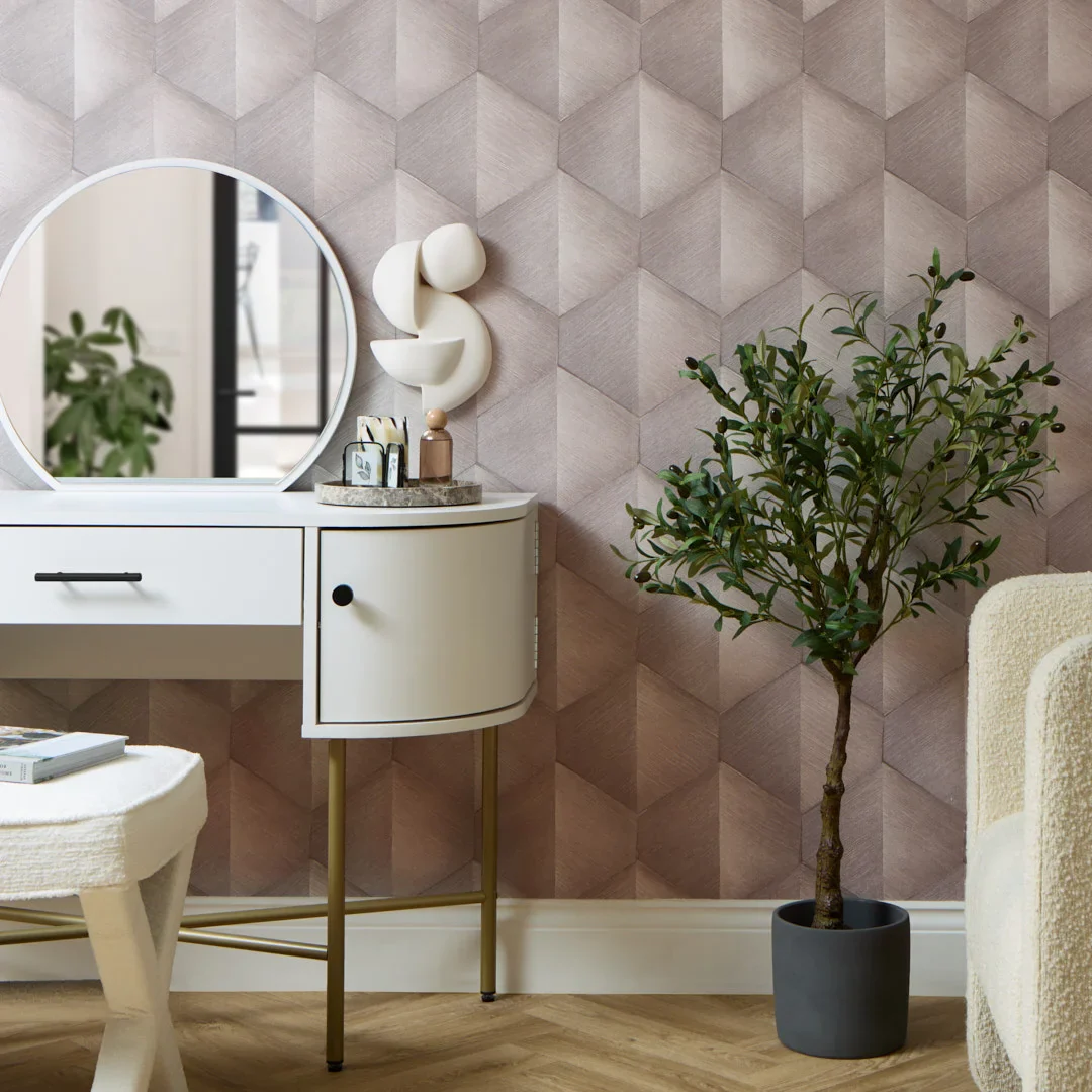 Hex Wallpaper in Warm Grey - Image 2