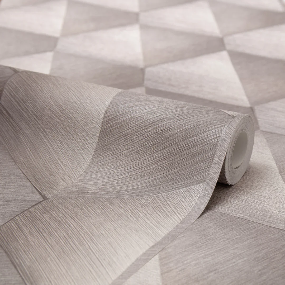 Hex Wallpaper in Warm Grey - Image 4