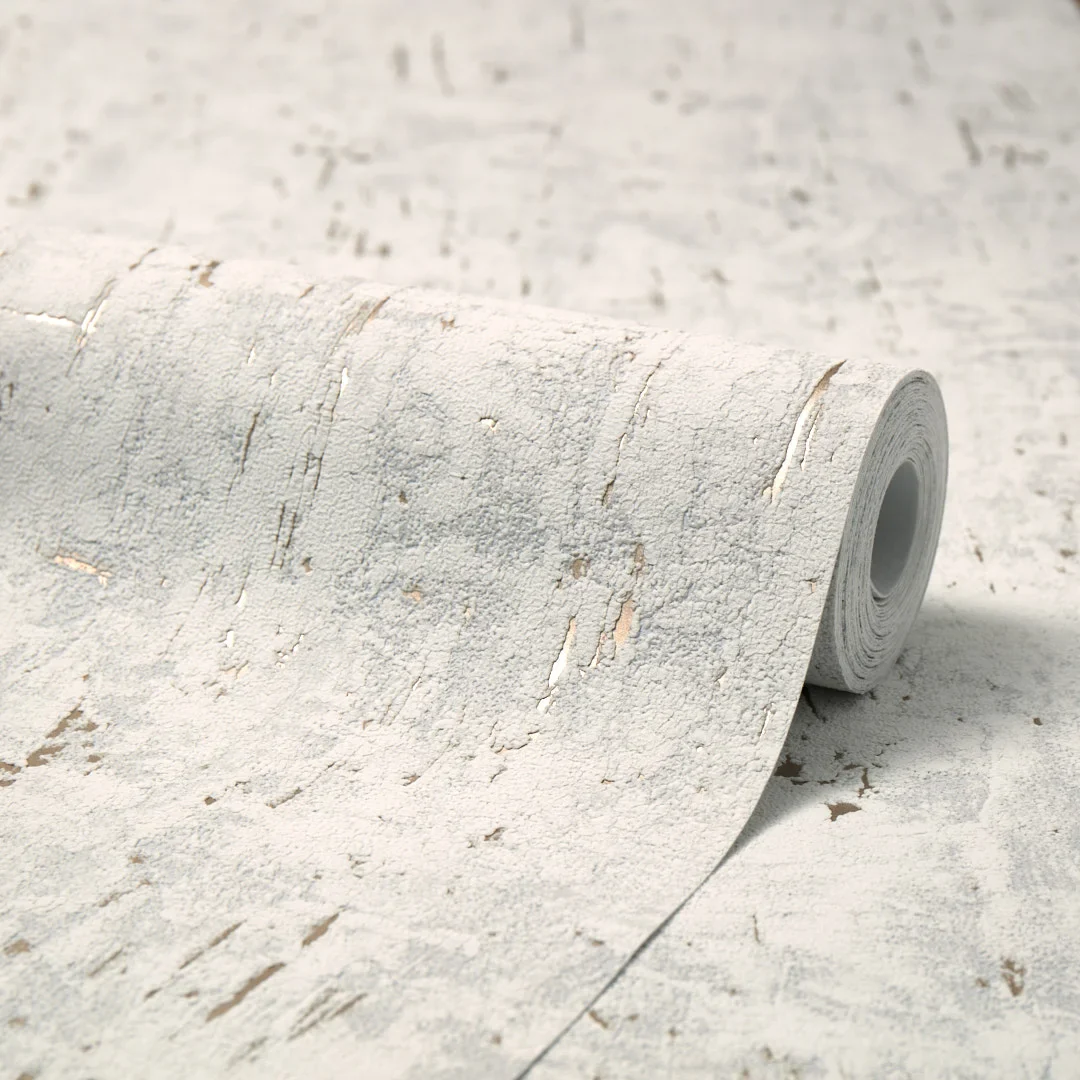 Howson Wallpaper in Soft Grey and Gold - Image 4