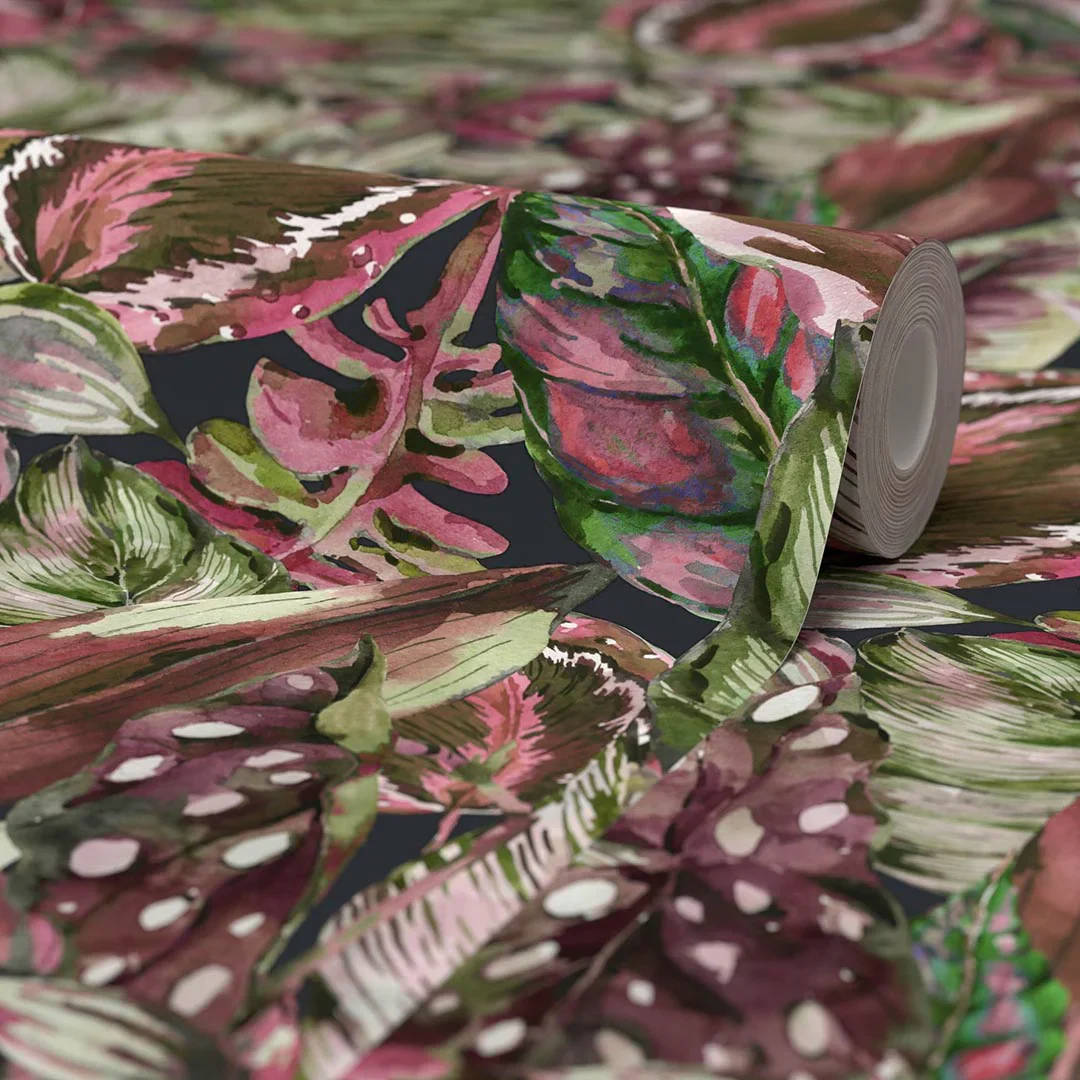 Jungle Fever Wallpaper in Pink and Green - Image 4