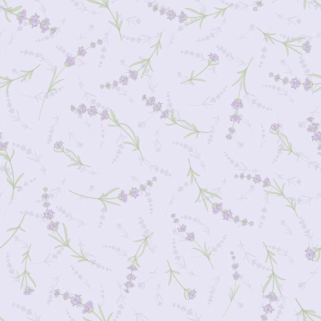 Lavender Cascade Wallpaper in Lilac