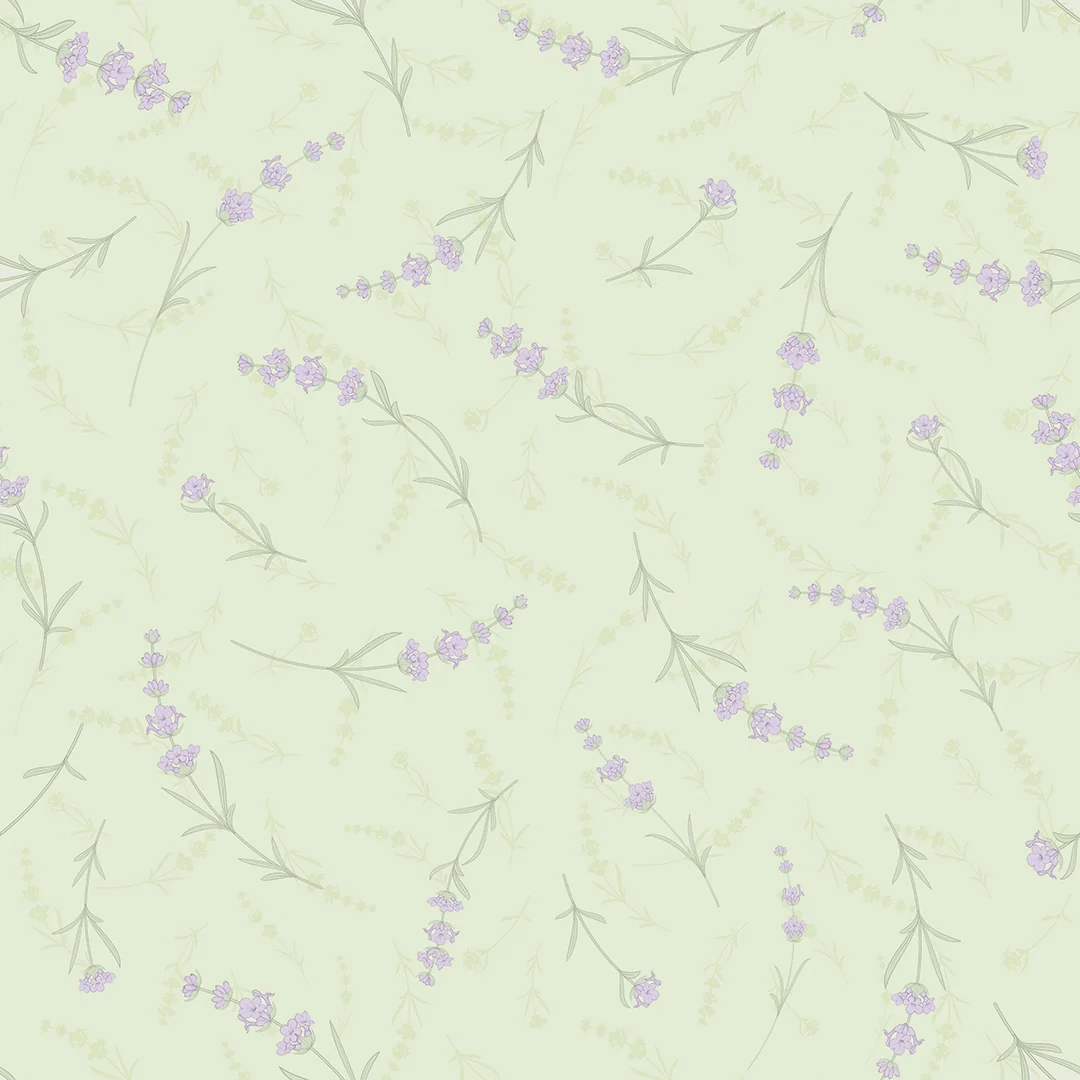 Lavender Cascade Wallpaper in Sage