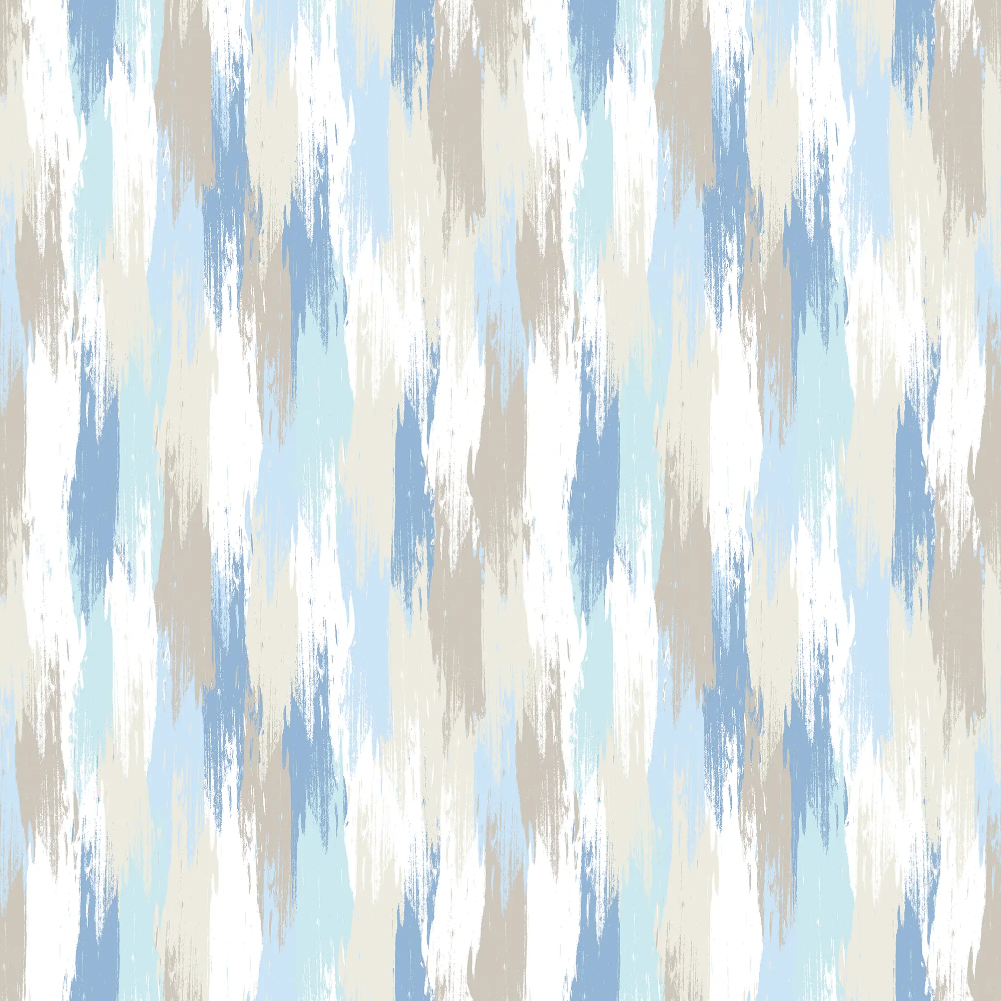 Layered Brushstrokes Wallpaper in Blues and Neutrals