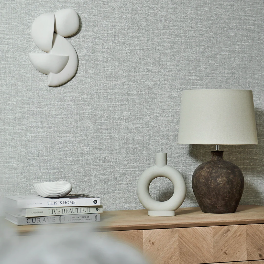 Loom Luxe Wallpaper in Soft Grey - Image 2