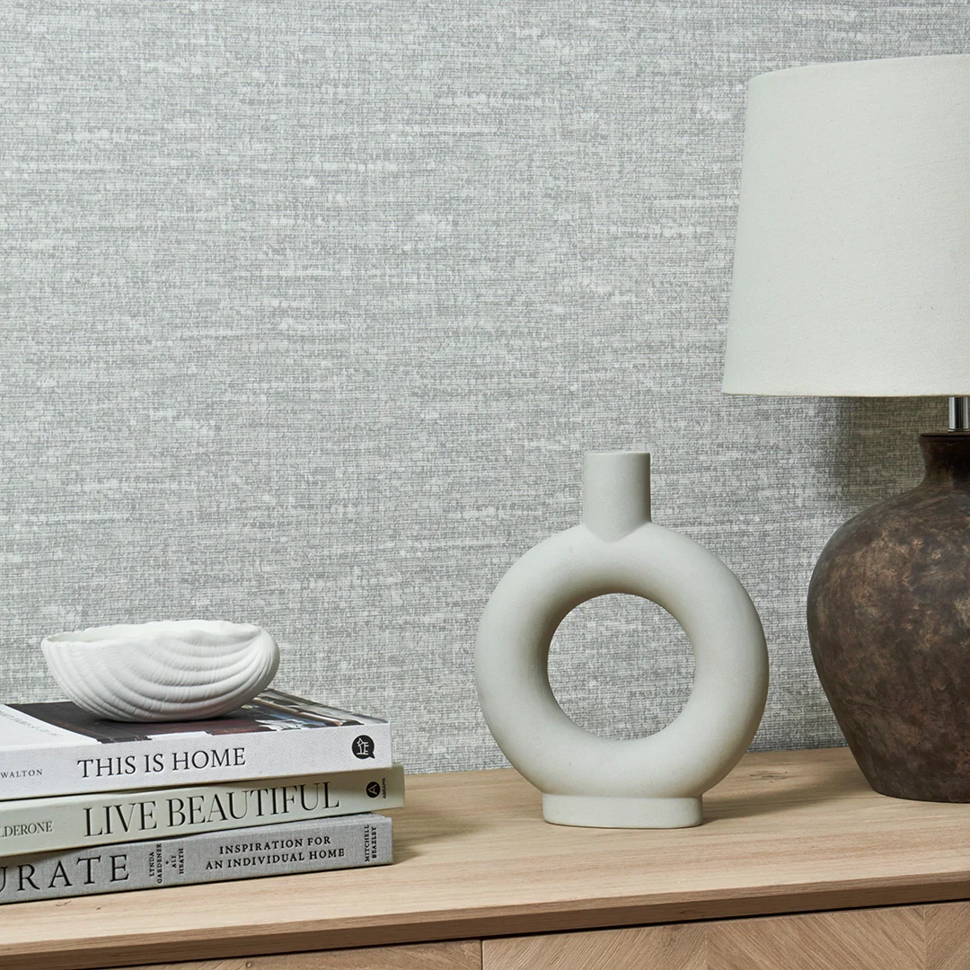 Loom Luxe Wallpaper in Soft Grey - Image 3