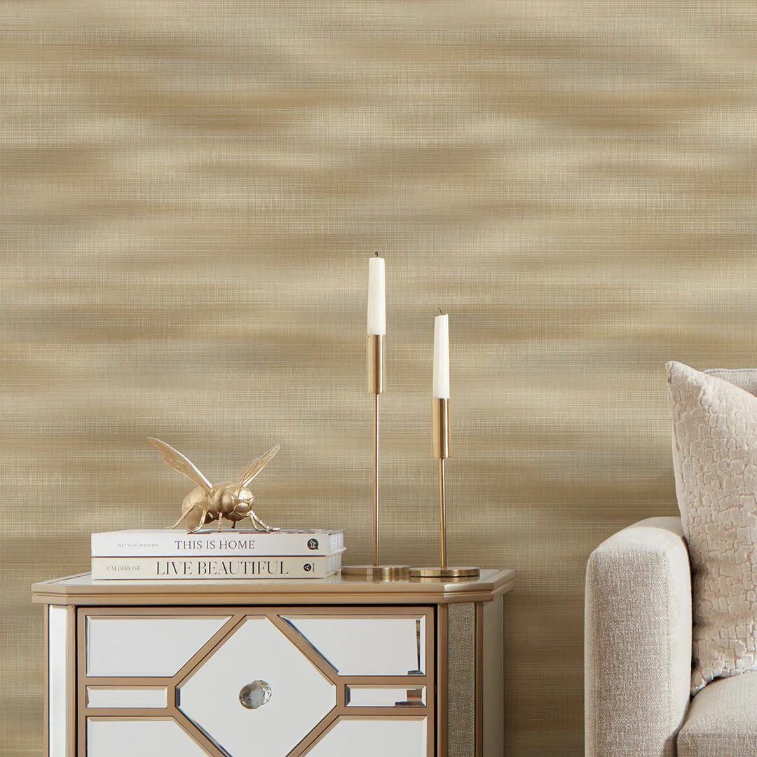 Lucia Wallpaper in Warm Gold - Image 3