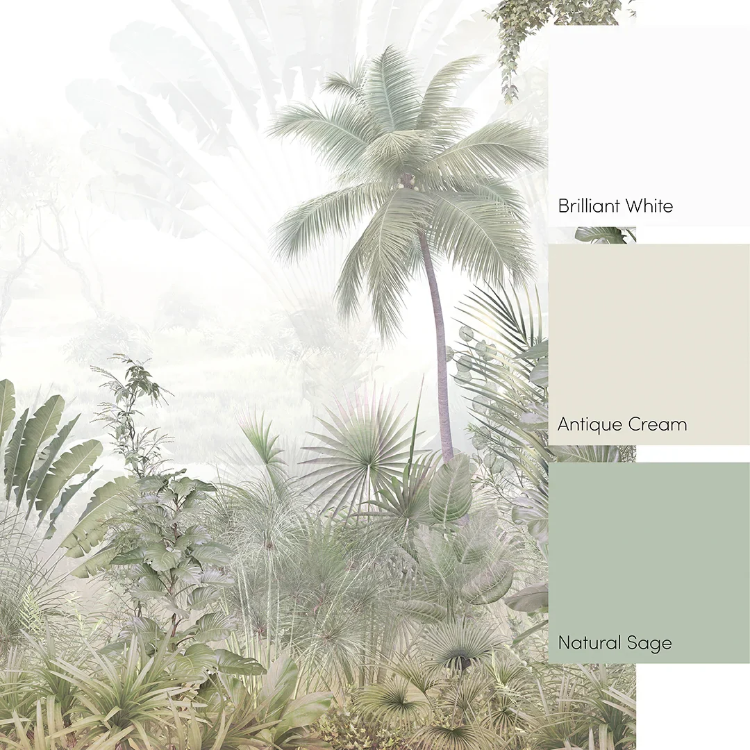 Lush Jungle Full Wall Mural in Green - Image 3