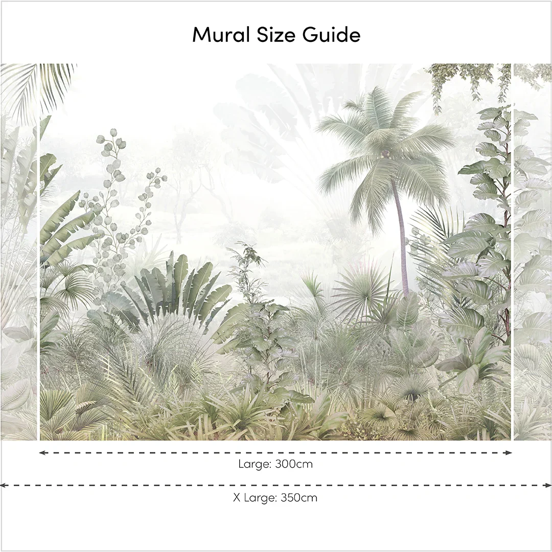 Lush Jungle Full Wall Mural in Green - Image 4