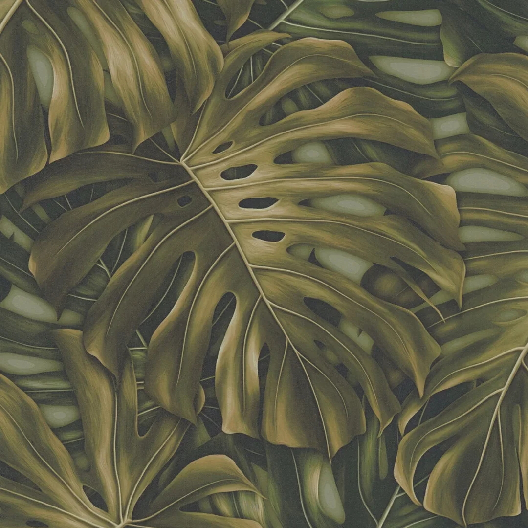 Majestic Monstera Wallpaper in Green