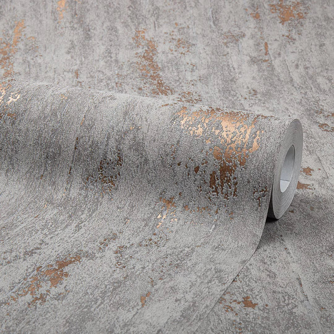 Manhattan Modern Wallpaper in Charcoal and Rose - Image 4