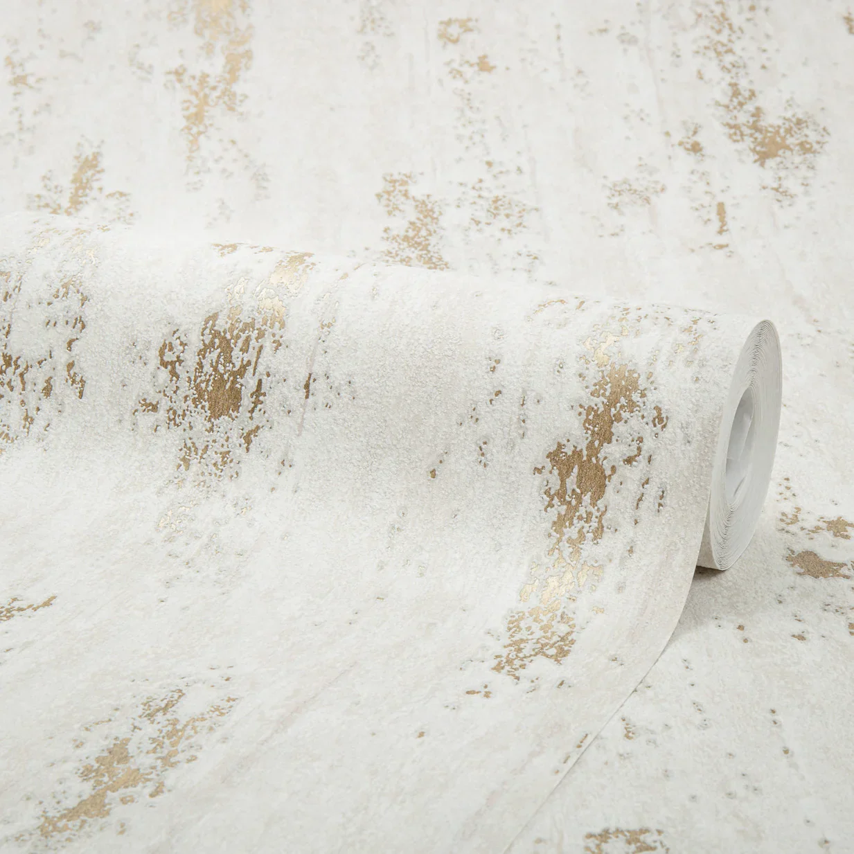 Manhattan Modern Wallpaper in Ivory and Gold - Image 3