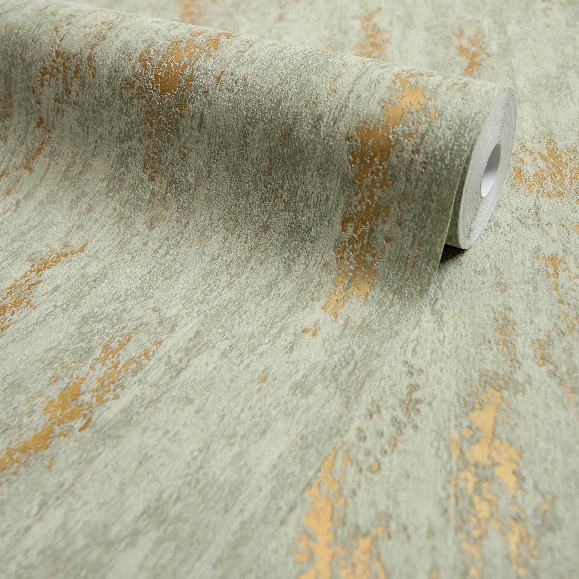 Manhattan Modern Wallpaper in Sage and Gold - Image 4