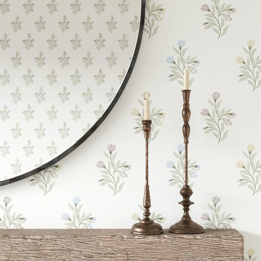 Meadow Flower Wallpaper in Pastels - Image 3