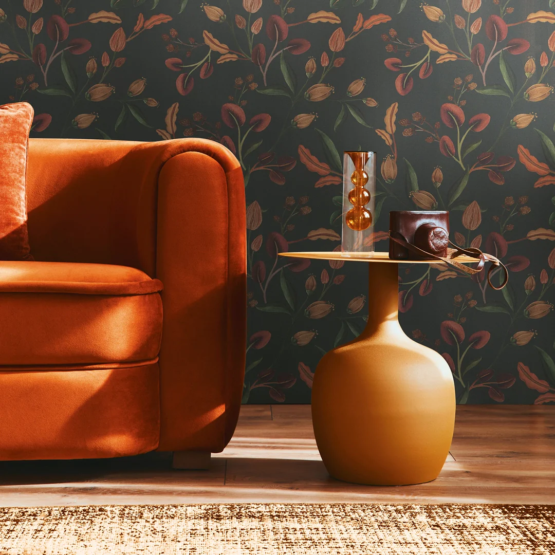 Meadow Muse Wallpaper in Charcoal - Image 2