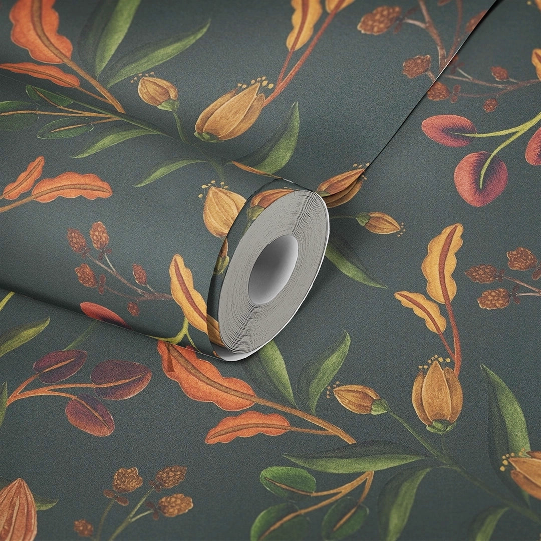 Meadow Muse Wallpaper in Charcoal - Image 3