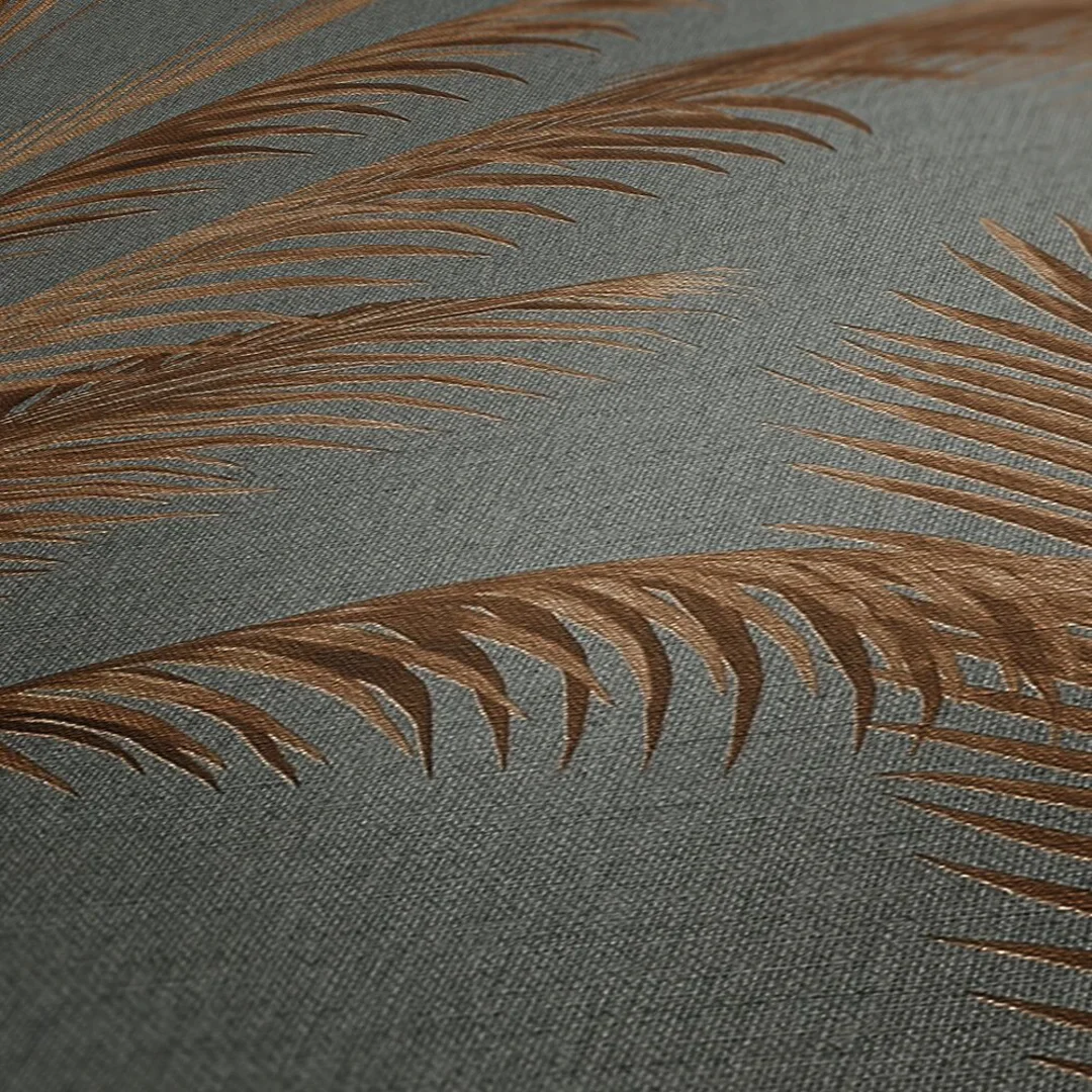 Metallic Palms Wallpaper in Bronze - Image 3