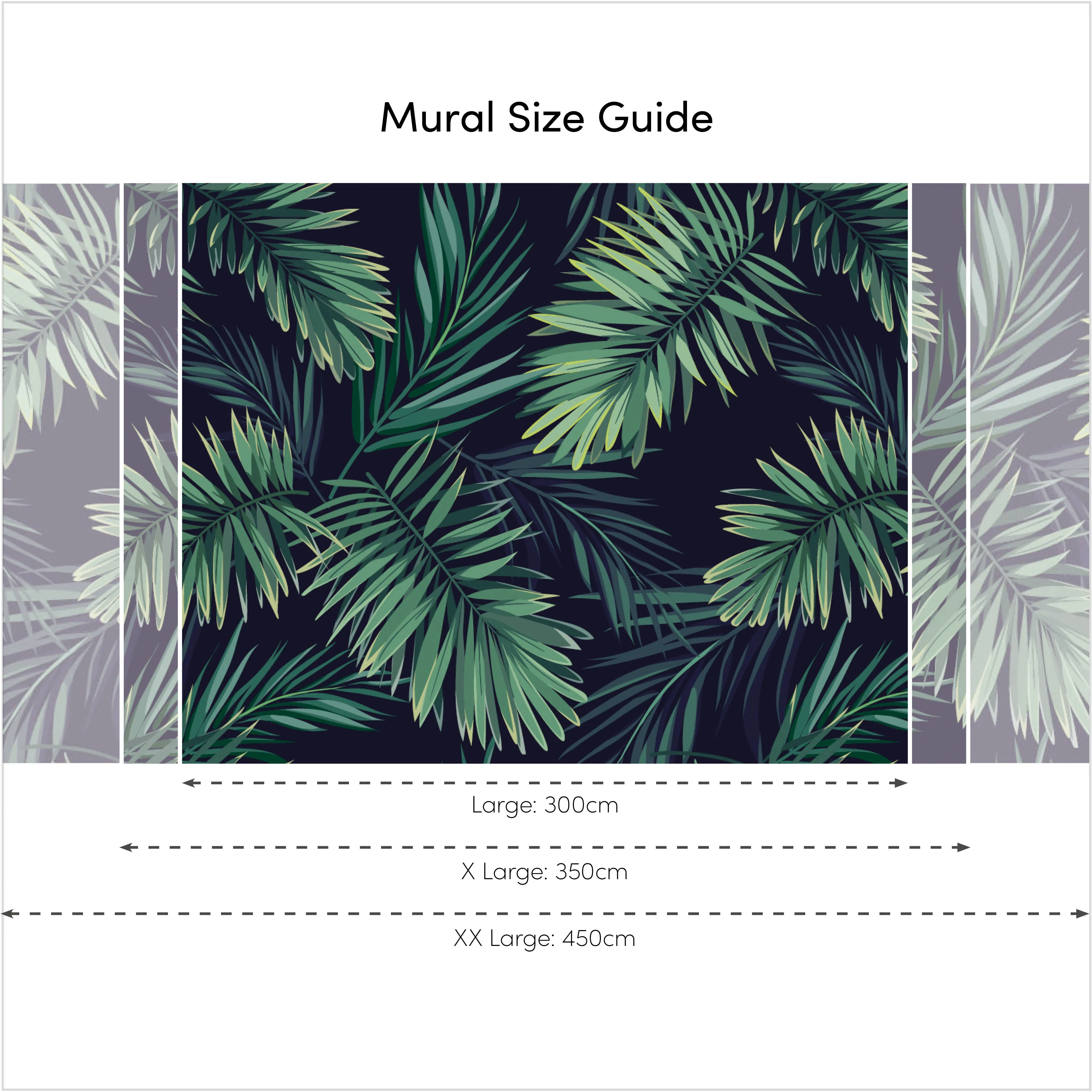 Midnight Tropics Full Wall Mural in Green - Image 3