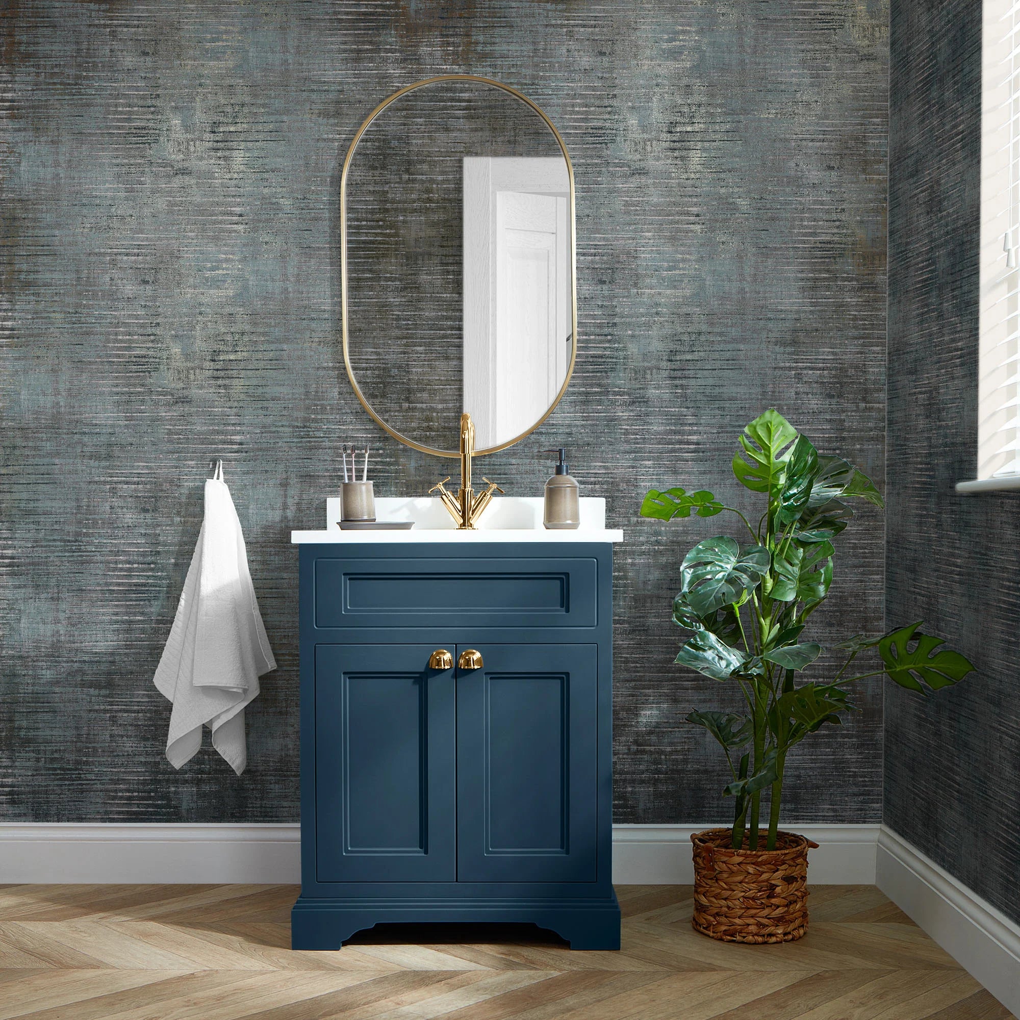 Midtown Wallpaper in Blue - Image 2