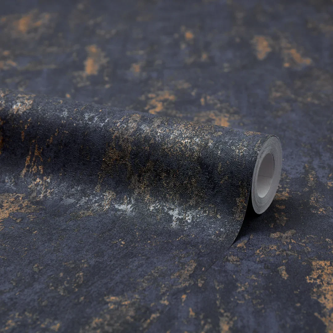 Milan II Wallpaper in Navy and Gold - Image 4
