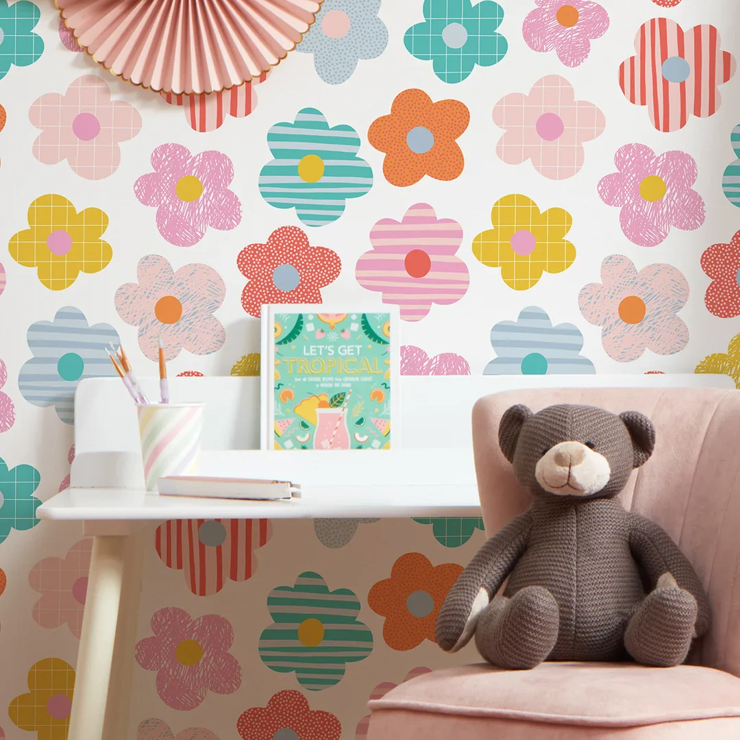 Miss Daisy Wallpaper in Multicoloured Brights - Image 3