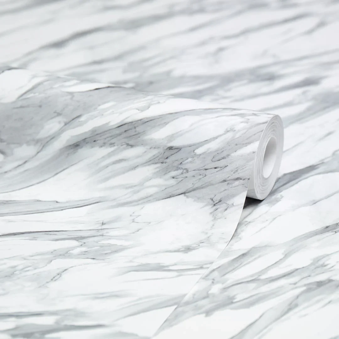 Modern Marble Wallpaper in Grey - Image 4