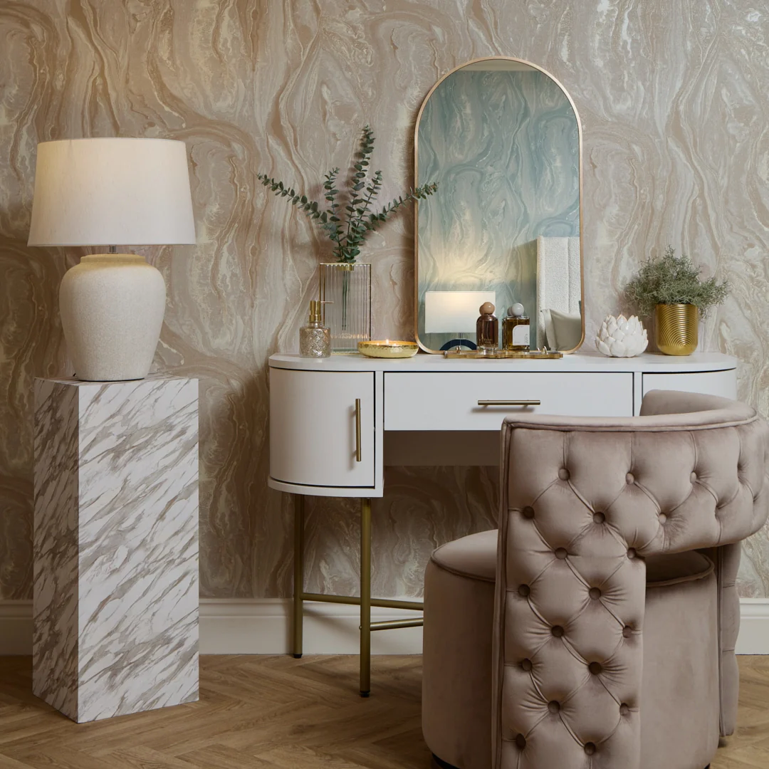 Monsoon Metallic Wallpaper in Warm Grey and Taupe - Image 2