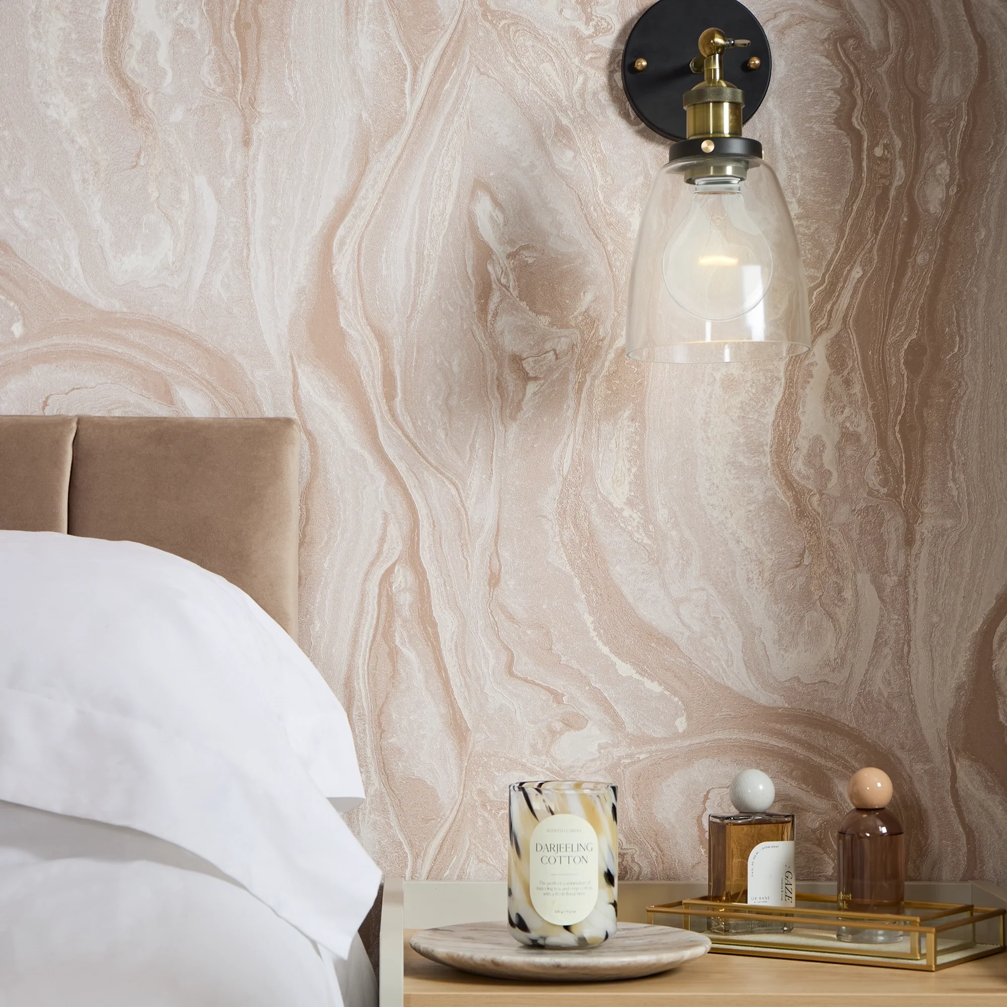 Monsoon Metallic Wallpaper in Warm Grey and Taupe - Image 3