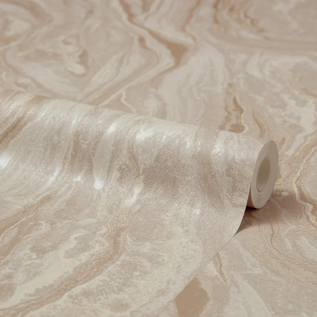 Monsoon Metallic Wallpaper in Warm Grey and Taupe - Image 4