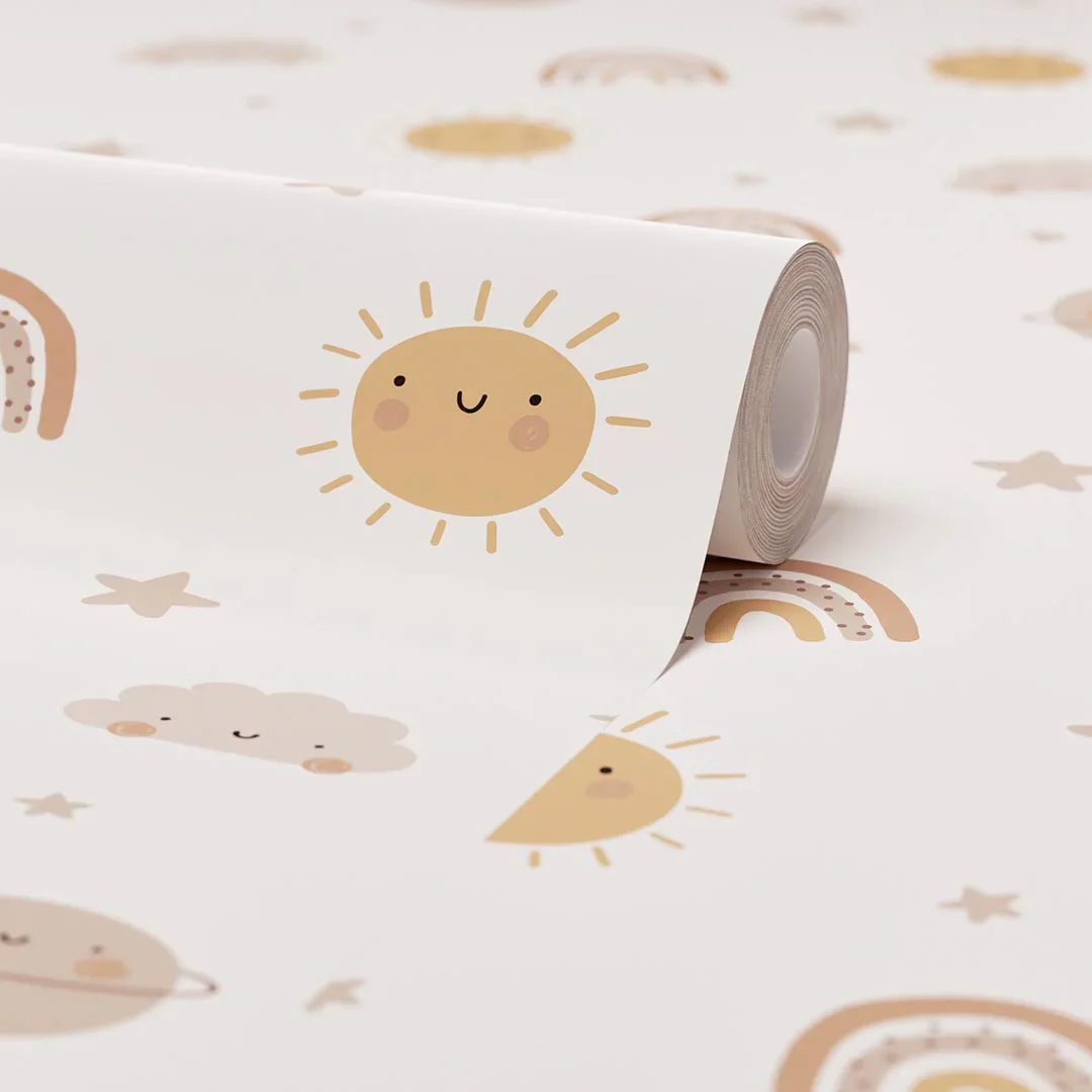 My Sun and Stars Wallpaper in Neutrals - Image 3