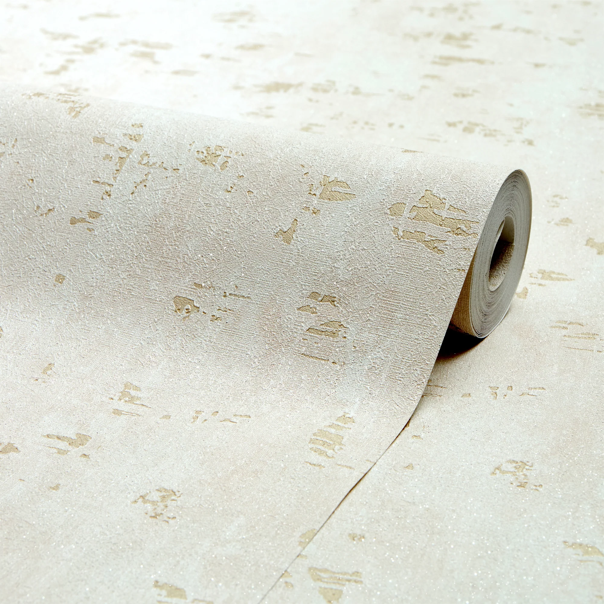 Nagano Wallpaper in Cream and Beige Metallic - Image 2