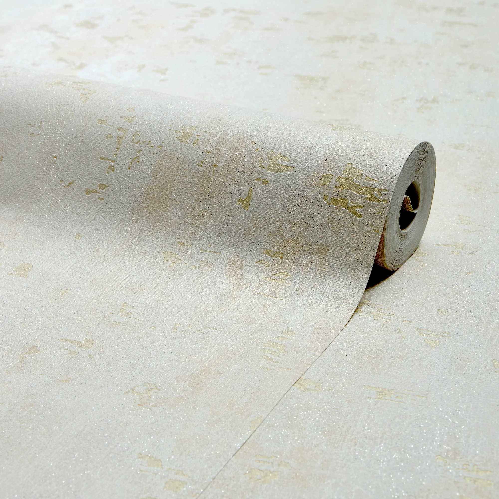 Nagano Wallpaper in Cream with Gold Metallic - Image 2