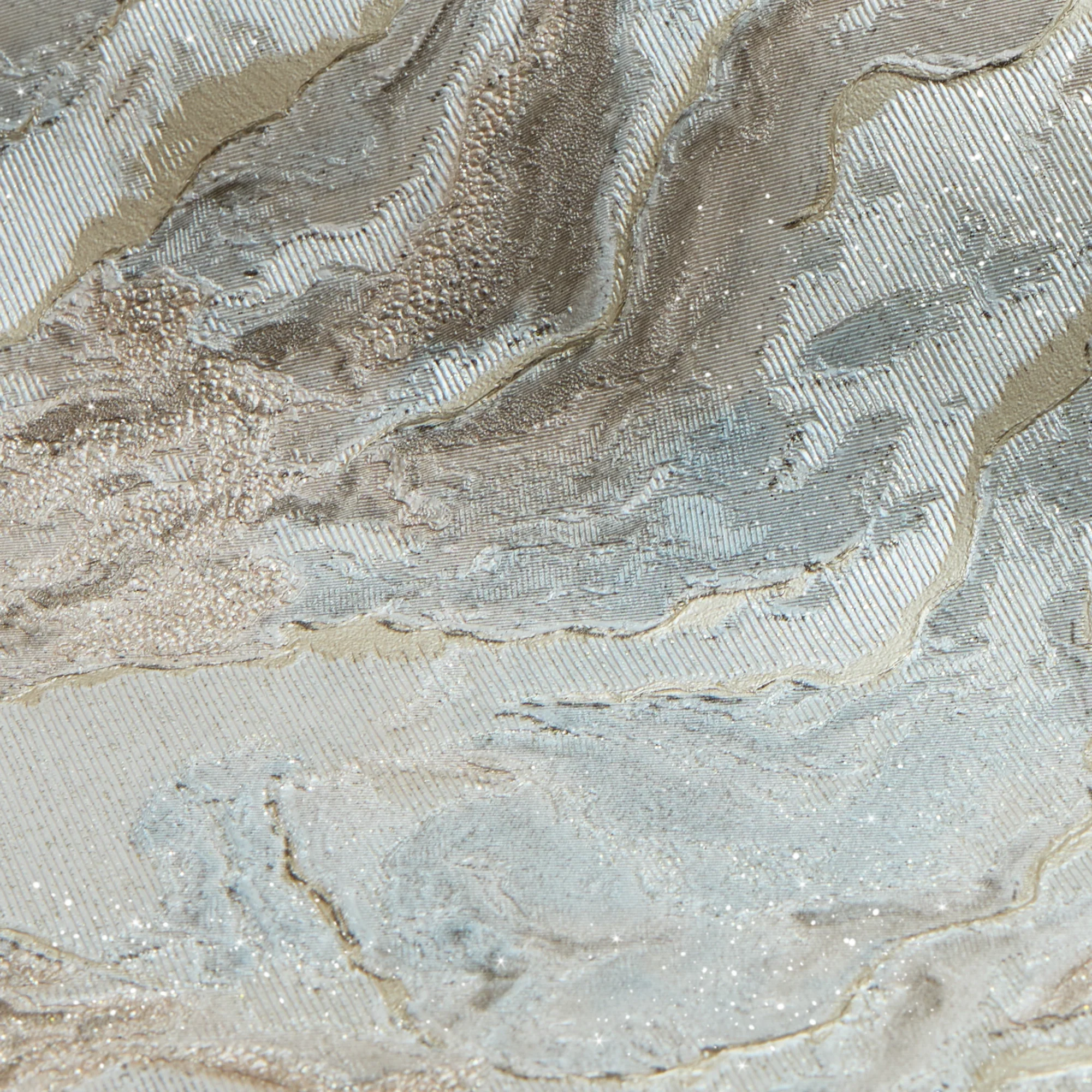 Nakura Wallpaper in Duck Egg and Gold with Gold Metallic - Image 3